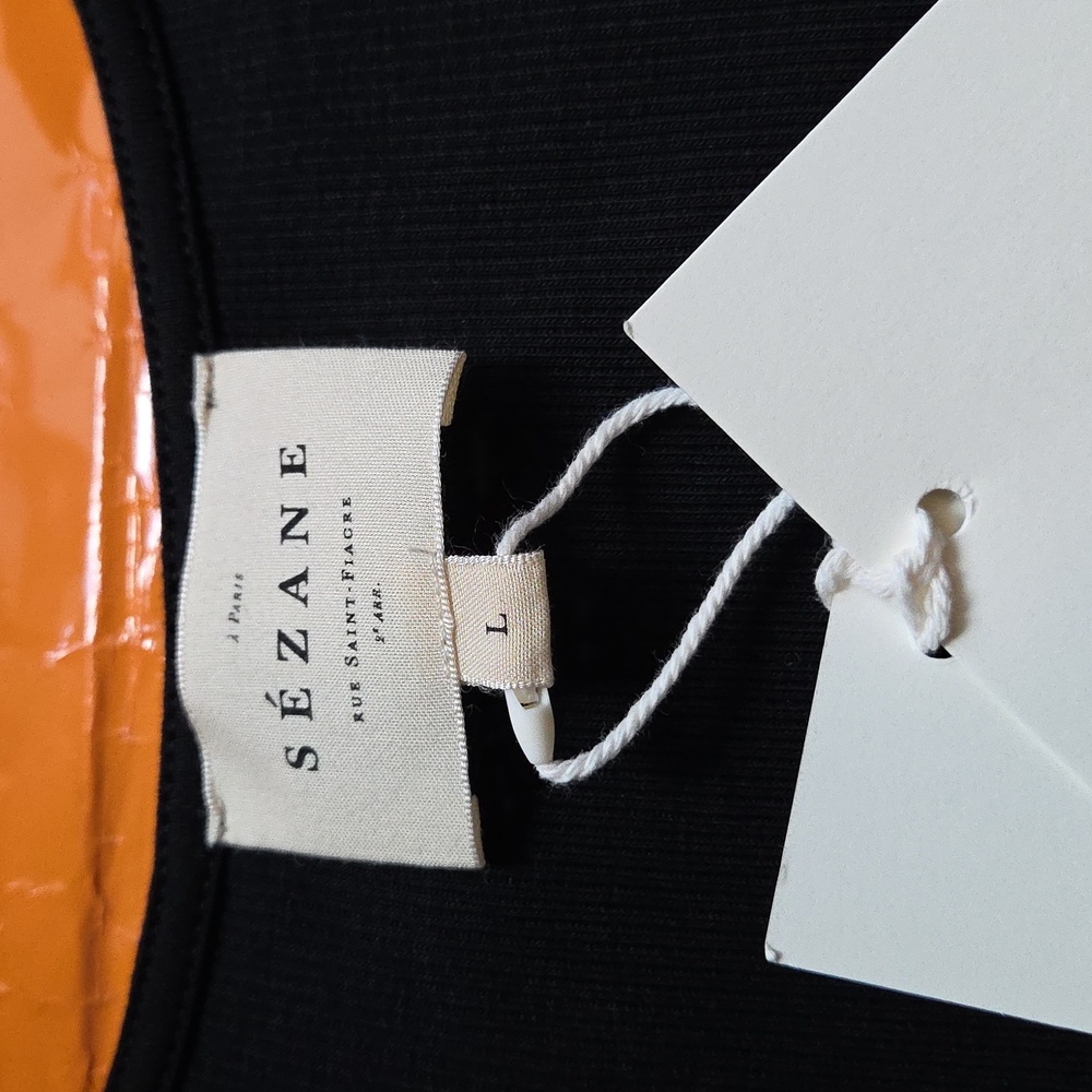 Nwt! Sezane Grant T.Shirt Black - Picture 6 of 10